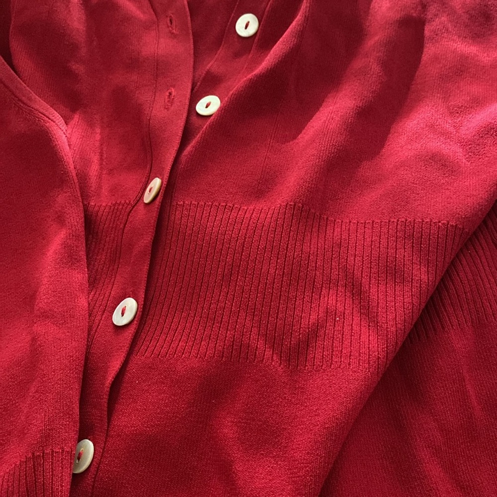 Linda Lucia Red Shell With Matching Cardigan And … - image 4